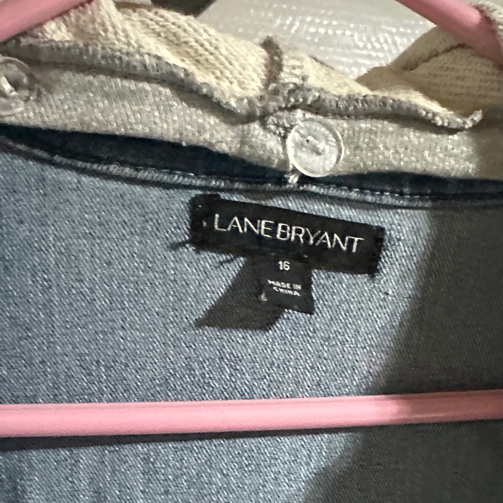 Lane Bryant Blue and Gray Jean Jacket - Picture 3 of 4